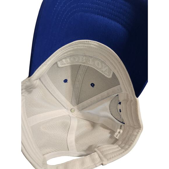 Horton Hat Men's Adjustable Blue White Two-Tone Logo Trucker Cap - Picture 5 of 5